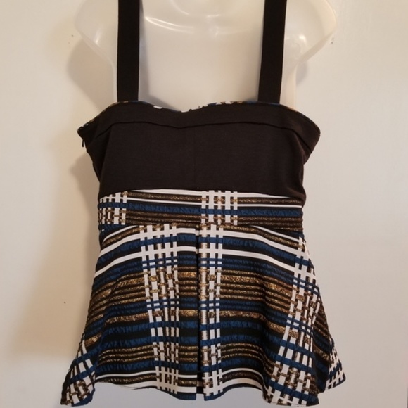 Anthro Deletta Nathalie Peplum Top in Black - Picture 5 of 6